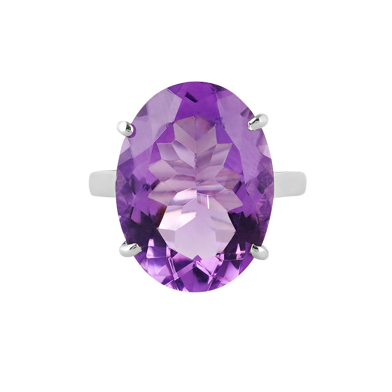 Amethyst Ring in Sterling Silver