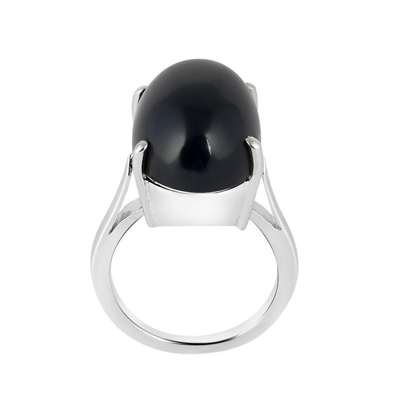 Black Star Ring in Sterling Silver