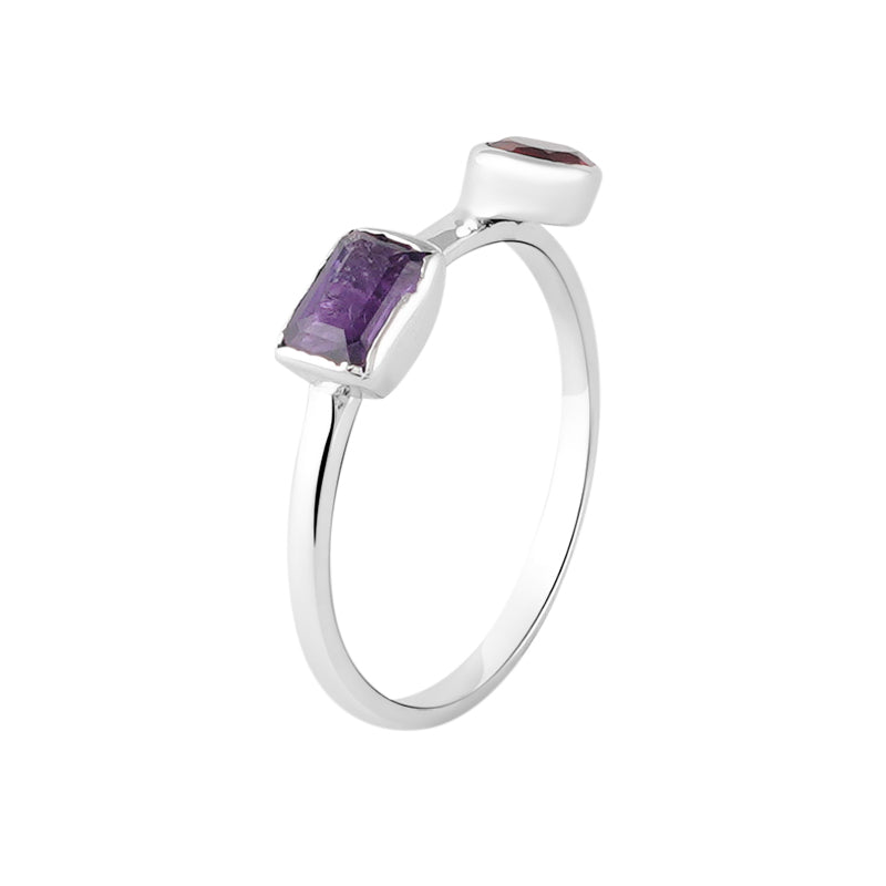 Semi Precious Stone Ring Set in Sterling Silver