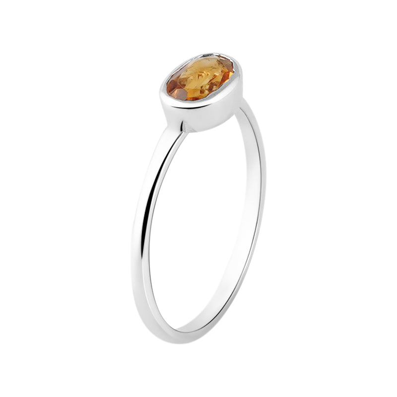 Semi Precious Stone Ring Set in Sterling Silver