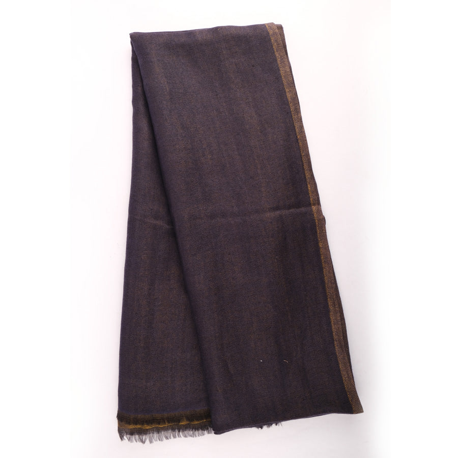 Natural Reversible Cashmere Stole with Multicolor Stripes