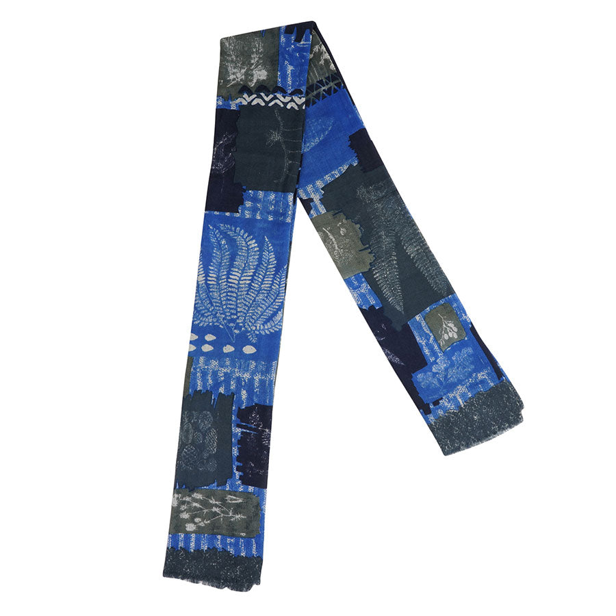 Cobalt Patches Shahbano Stole