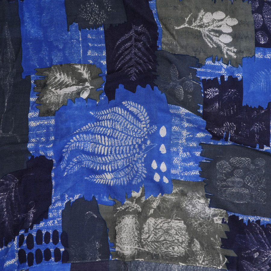 Cobalt Patches Shahbano Stole