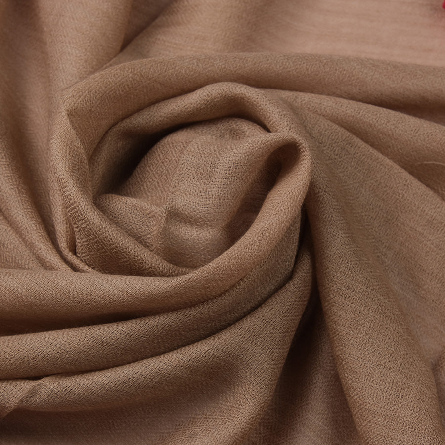 Sepia Cashmere stole in Crimson Silk Border