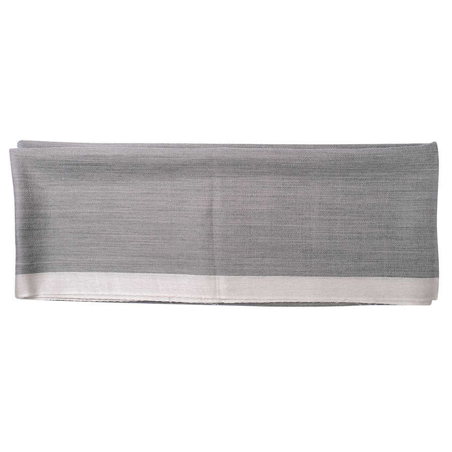 Grey Shahbano stole in White Border