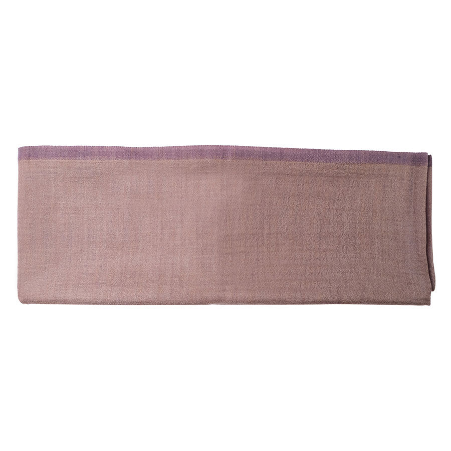 Reversible Cashmere stole in Nude & Lavender