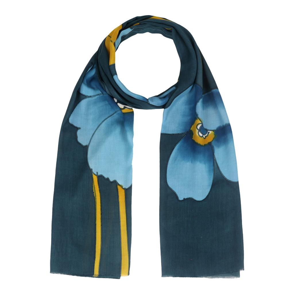 Bamboo Silk Brush Painted Stole - Sadabahar