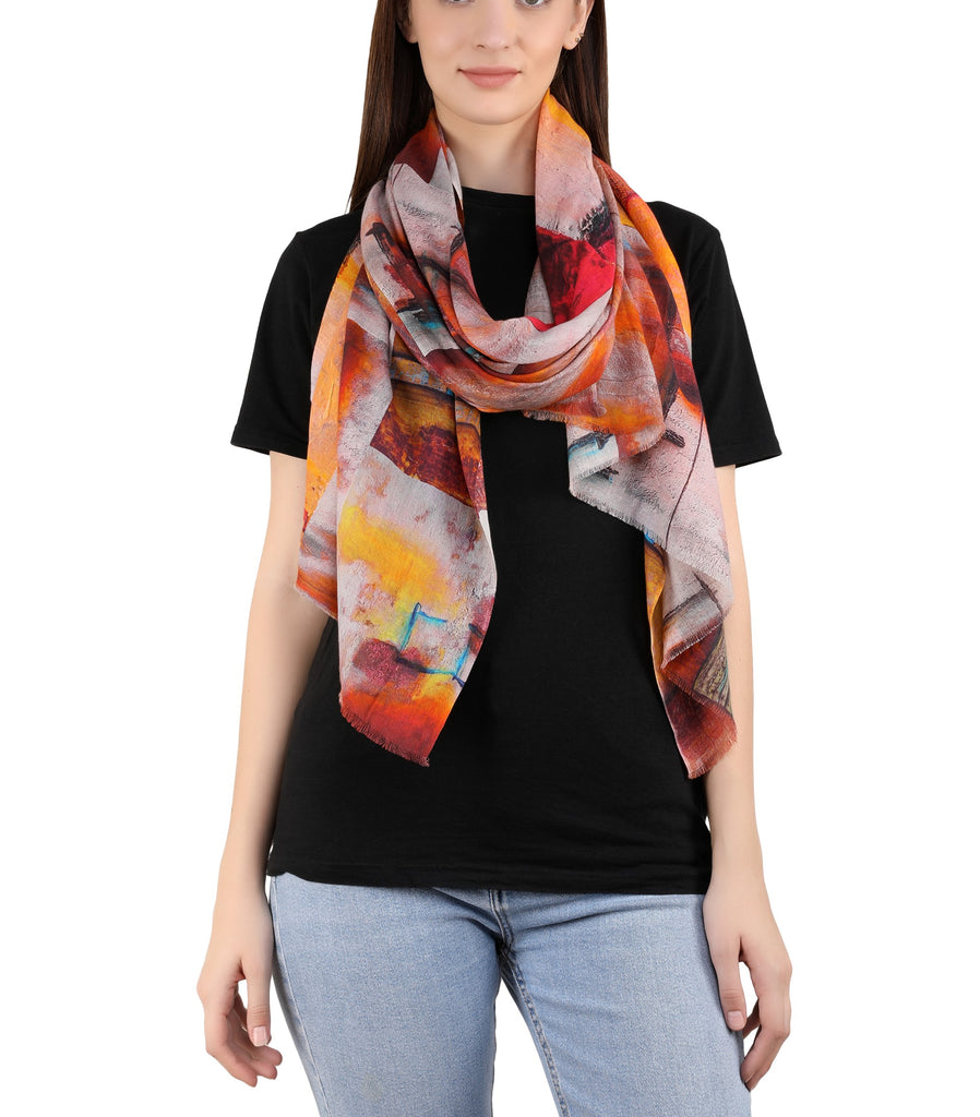 Cotton Digital Printed Stole -  Abstract Trudy