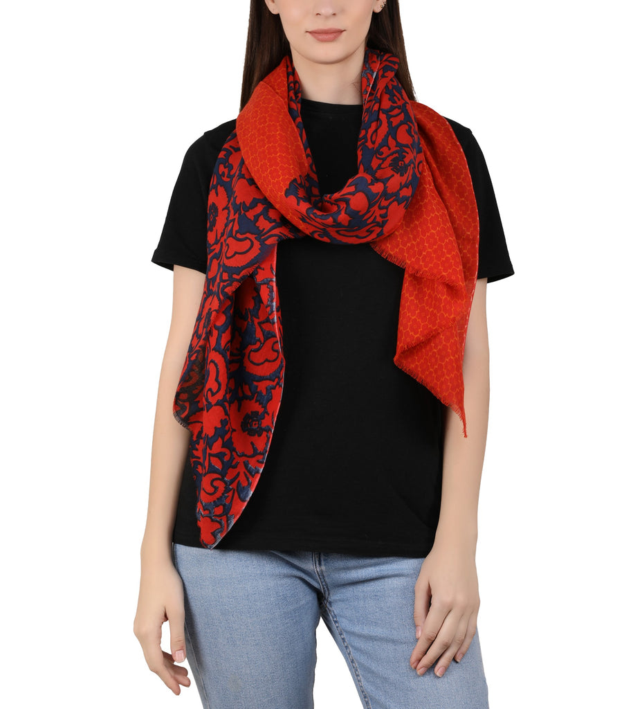 Cotton Screen Printed Stole -  Baroque