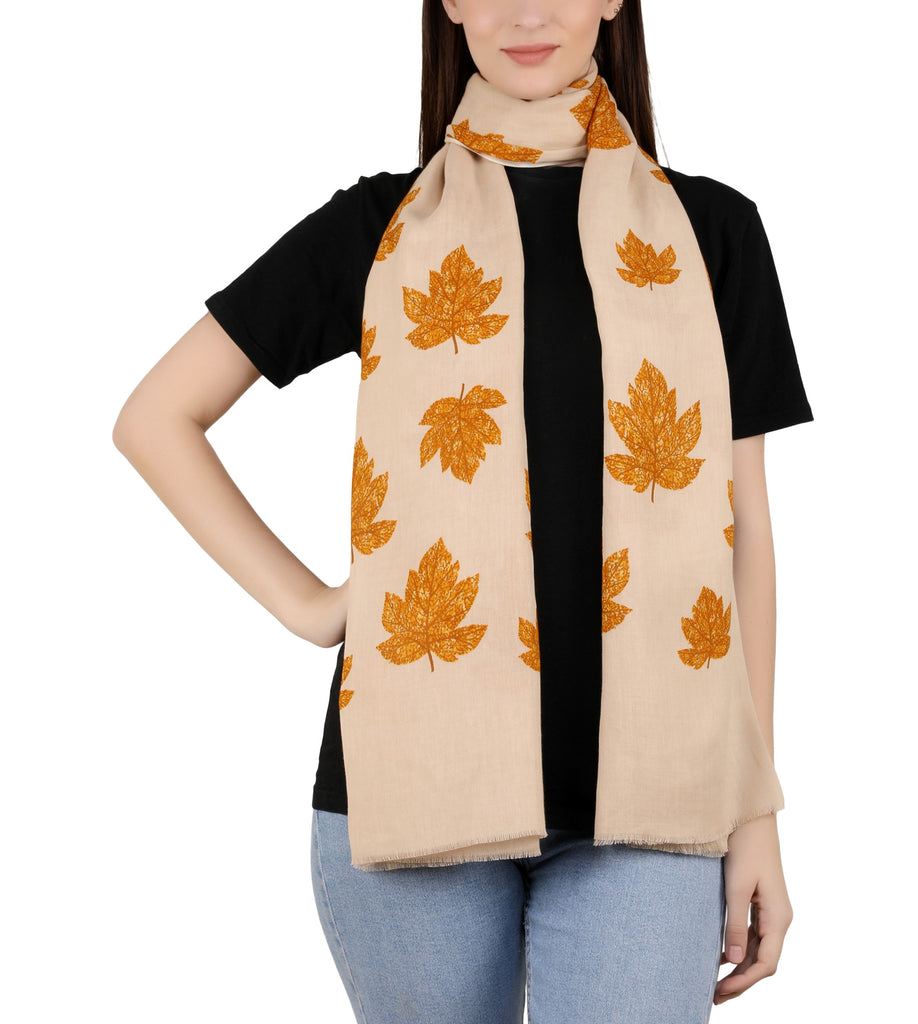 Cotton Screen Printed Stole - Chinar